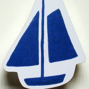 Hand-Crafted Wooden Sailboat Drawer Pulls *** MIX & MATCH 4 COLORS ***