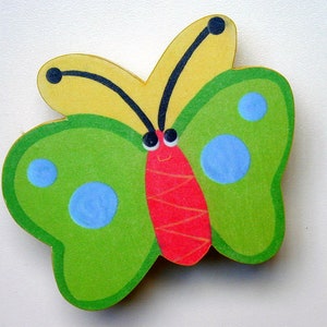 Wooden Butterfly Drawer Pulls *** 3 COLORS *** MIX & MATCH ***