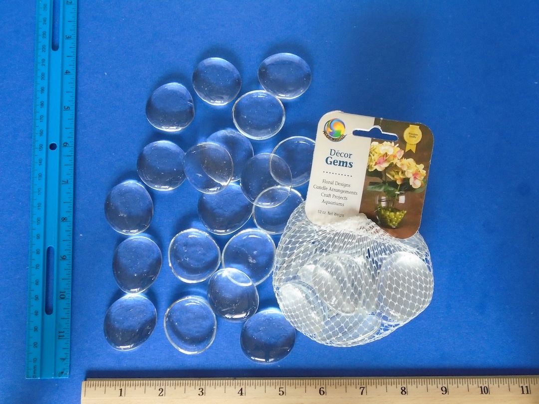 22 Ounces of Clear Mosaic Glass Decor Gems by Mega Market 22 Oz. Etsy