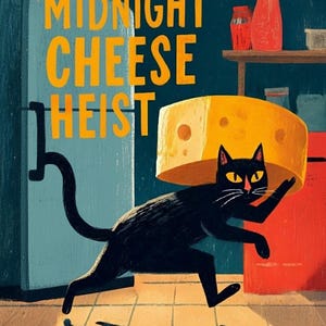 Affiche Chat Rigolo – Décoration Murale Rétro Cuisine image 2