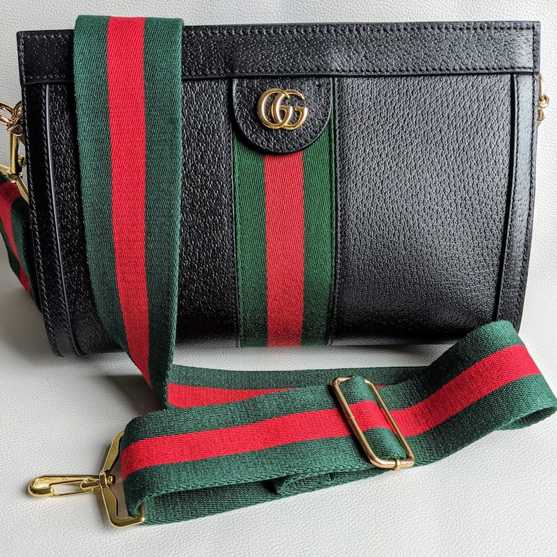 gucci bag red green strap