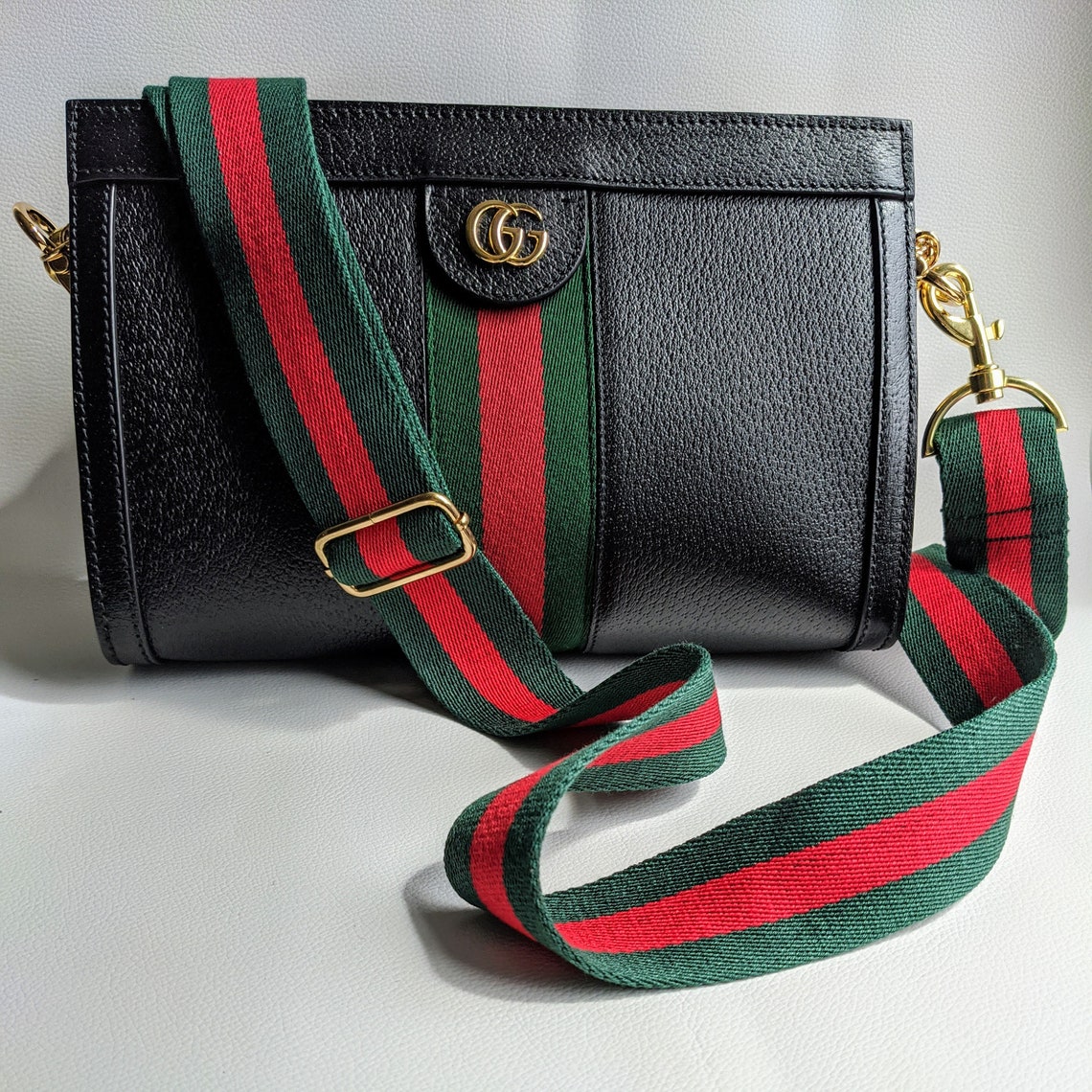 1.5 Guitar style bag purse strap Gucci Style Stripe | Etsy