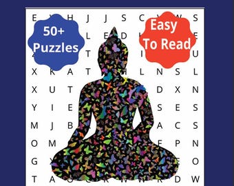 Mindful Word Search Puzzle Book | 50+ Puzzles | 110 pages