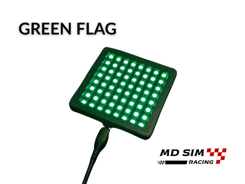 Sim Racing Led Indicators LED Flag Box for Sim Racing - 8x8 Light Matrix for Flags and Gear ...