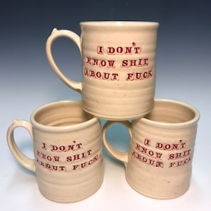 16oz shit about fuck mug