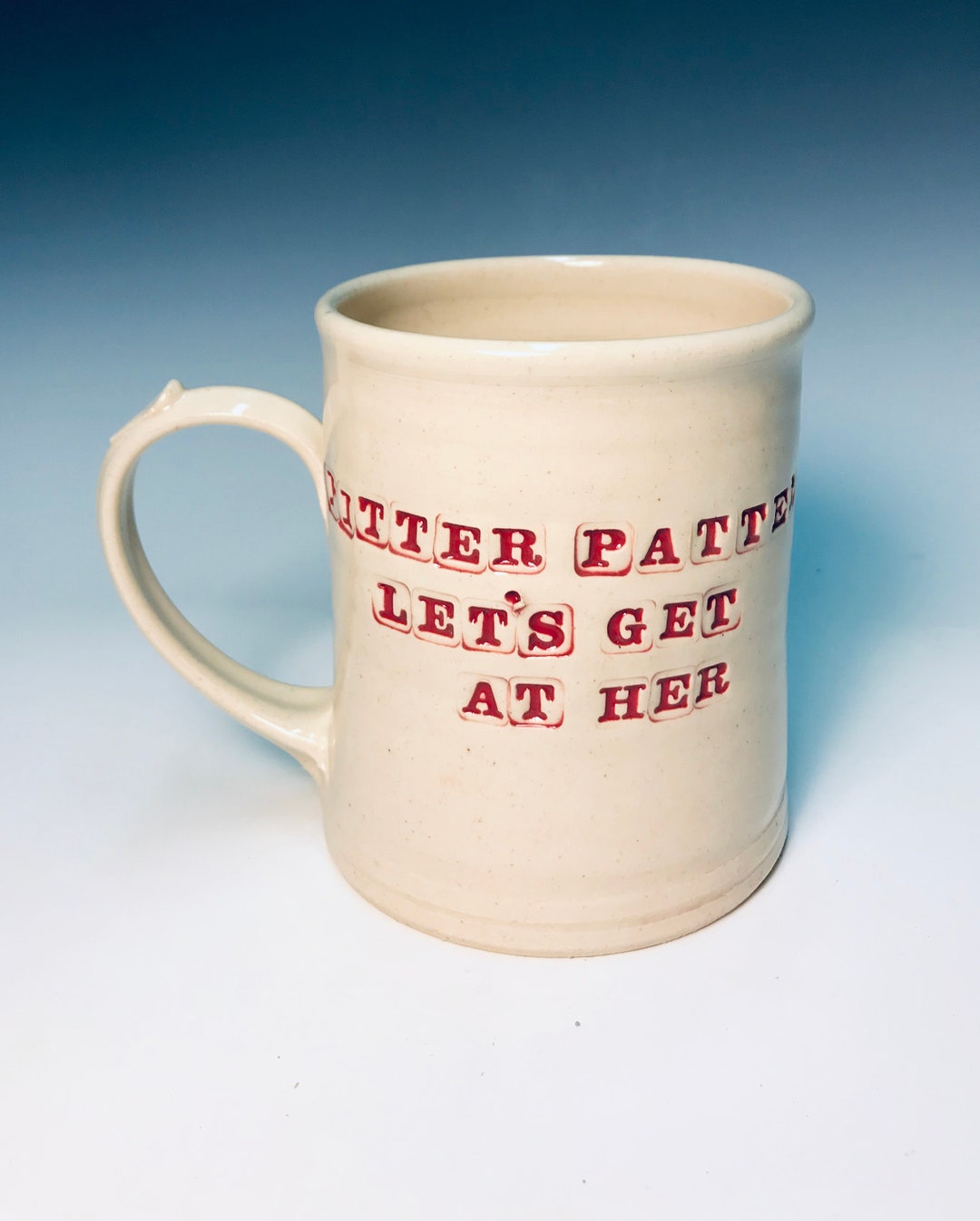 16oz Pitter Patter Lets Get at Her Mug. Etsy