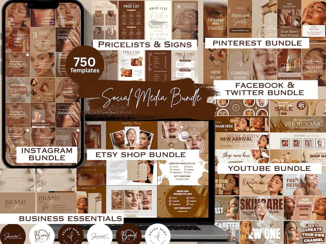 Complete Social Media Branding Kit Canva Templates, Instagram , Youtube ...