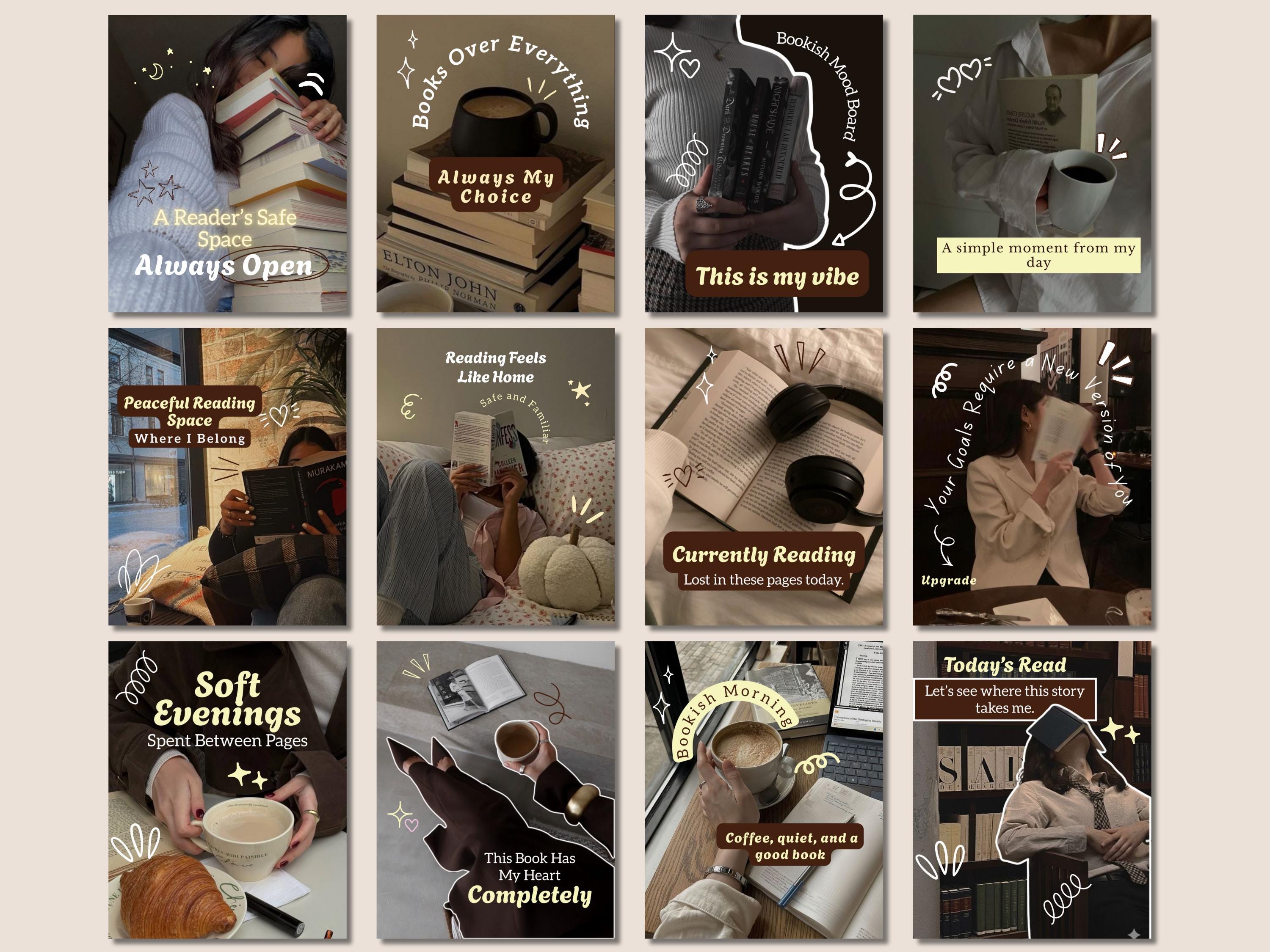 Instagram Post Templates for Bookstagram, Authors, Coaches, Content ...