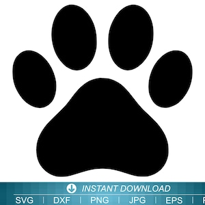 Dog Paw Print SVG Cut File: Animal Design (Digital Download)