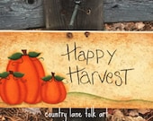 Fall holiday sign, primitive home decor, primitive wooden sign, fall decoration,autumn wooden sign,farmhouse wall decor,country home decor,