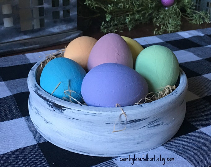 Easter Eggs Bowl Fillers Farmhouse Decor Easter Table Etsy