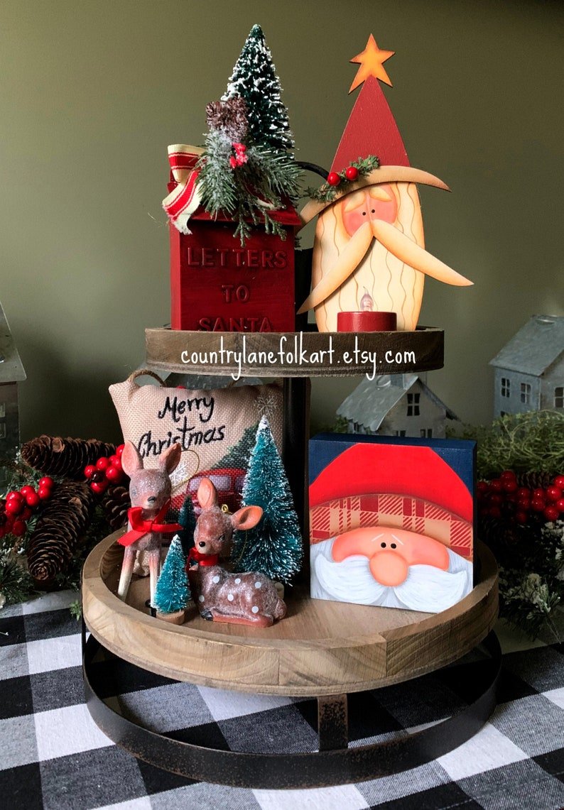Santa Claus Shelf Sitters 7" H Christmas Decor Set of 3 Tabletop Holiday Decor