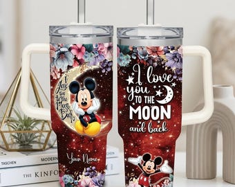 Vaso térmico de Mickey Mouse de 1,2 litros (40 oz), vaso térmico personalizado de Mickey Mouse, vaso térmico de Disney Mickey, vaso térmico de café de Disney Mickey, vaso térmico aislado