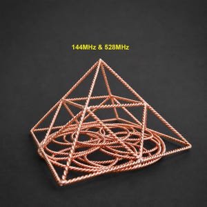 Flower of Life Copper Tensor Pyramid, Handcrafted 3-Face Sacred Geometry Decor for Meditation & Mindful Spaces