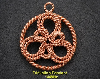 Triskelion Tensor Pendant  – Sacred Geometry Design 144MHz, Necklace for EMF Protection, Personalized Meditation Energy Biofield Jewelry
