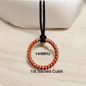 Tensor Ring Pendant – Handmade Copper Sacred Geometry Energy Tool 144 MHz, Sacred Geometry Copper Necklace for EMF Protection