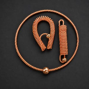 Tensor Water Charger Kit pure copper 144MHz,  Acu-Vac Coil & Feedback Loop, Sacred Cubit ring wih bead, tensor ring