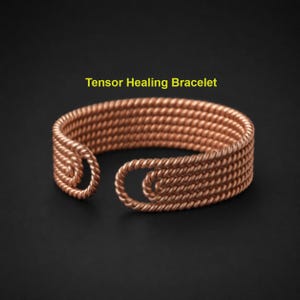 Doppelt gedrehtes reines Kupfer, Heilige Geometrie Design, personalisierte Meditation Energie Biofeld Schmuck