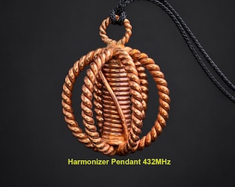 Copper Harmonizer Pendant Necklace 432MHz, EMF Balance, Tensor Rings, Body Balance, Empowerment Cubit New Dimension Harmonizer