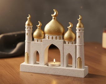 Ramadan 2026 Islamic Mosque Door Decor, Eid Mubarak Home Decoration, Ramadan Candle Holder