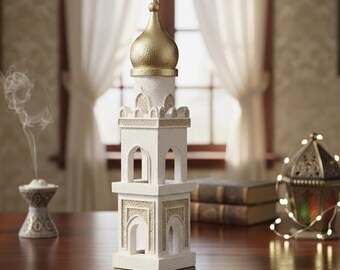 Islamic Resin Statue Decor, Elegant Middle Eastern Indoor Ornament, Perfect Ramadan and Eid Gift
