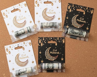 Sobres para dinero Eid Mubarak, porta dinero para Ramadán, tarjetas de dinero islámicas