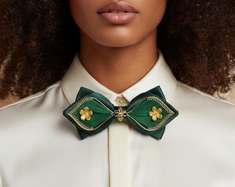 Festive Unisex Bow Tie, Decorative Statement Bow Tie, Elegant Formal Neck Accessory, Gift For Her Him, 4 Colors And Designs