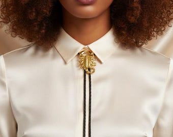 Scorpion Bolo Tie, Unisex Western Tie, Gothic Cowboy Tie, Statement Cord Tie, Silver Gold Scorpion Tie, Necklace Style Gift