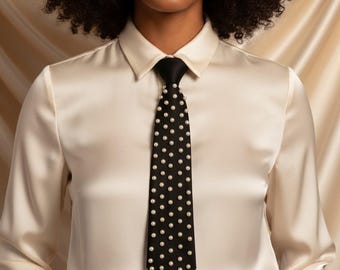 Cravate pour femme, perles, cravate en perles, accessoire de mode, cadeau unique, tenue de soirée