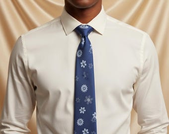 Denim Krawatte, Baumwollkrawatten, Blumenkrawatte, Blaue Krawatte, Klassische Jeanskrawatte, Geschenk für Ihn, Geschenkideen, Gemusterte Krawatte, Einzigartige Krawatte, Jubiläumsgeschenk