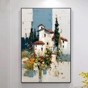 Custom House Oil Painting from Photo: Personalized Home Portrait on Canvas