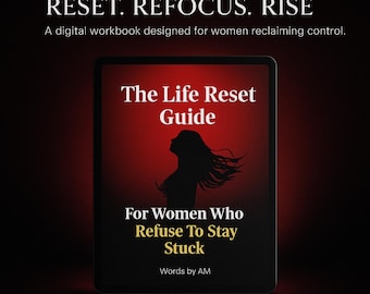 Life Reset Guide, Self Growth Workbook for Women (PDF)