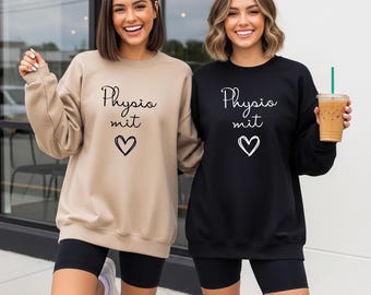 Physiotherapist Sweatshirt • Physio with Heart Pullover • Physio Gift • Therapy Hoodie • Physical Therapist Sweater, Rehab and Therapy