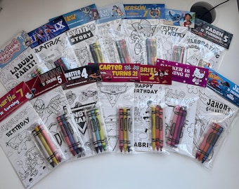 Libro para colorear para niños, recuerdo de fiesta, actividad personalizada para fiestas, libro para colorear divertido para fiestas de cumpleaños, aulas o bolsas de regalo.