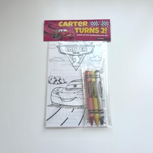Lightning McQueen Cars Coloring/Activity Book Party Favor | Personalized Party Activity | Fun Coloring Book for Birthday Party or Classroom