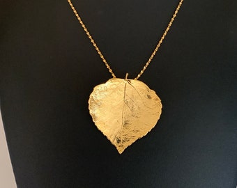 Gold Electroplated Genuine Leaf on High Quality Glitter Chain