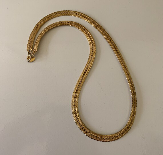 Lovely Textured Flat Decorative Gold 20 Inch 7mm … - image 3