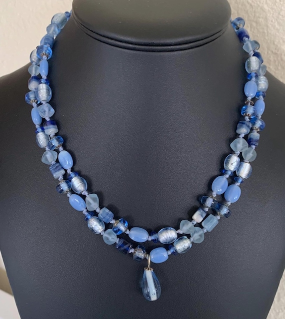 Two Layer Variegated Individually Tied Glass Bead… - image 1