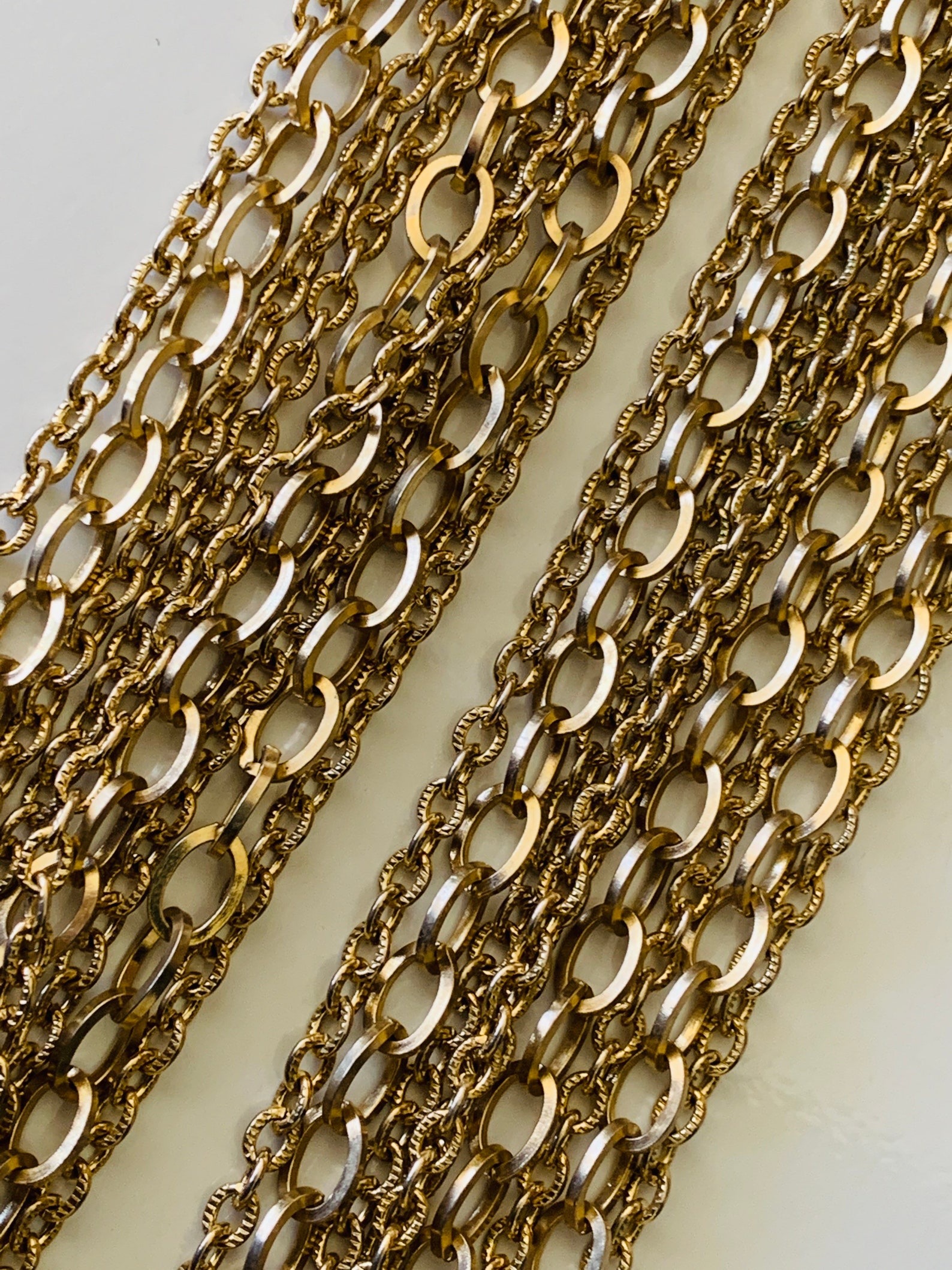 Multilayered Chunky Gold Swag Chain Choker Necklace Etsy