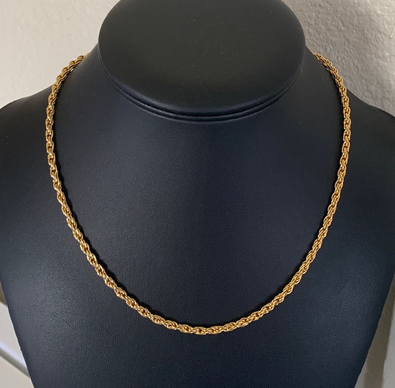 Twisted 18 Inch 4mm Gold Plated Rope Chain -  Canada