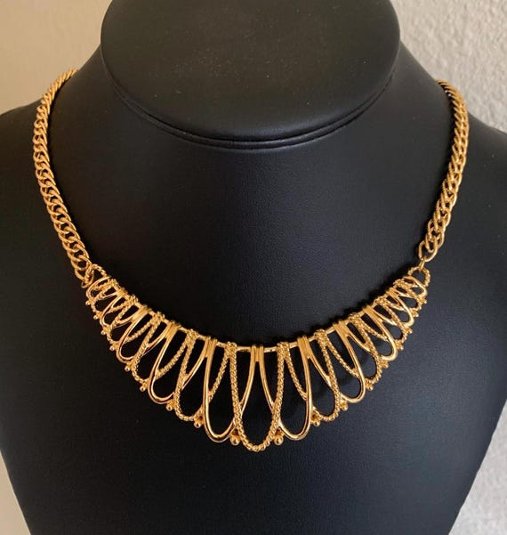 Graduated Loop Like Panel and Chain Choker Neckla… - image 5