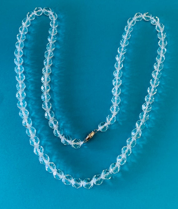 Be Basic Faceted Clear Aurora Borealis Glass Bead… - image 3