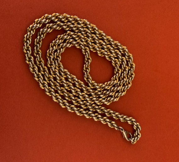 Chunky 31 inch 6mm Vintage Rope Chain Necklace - image 4