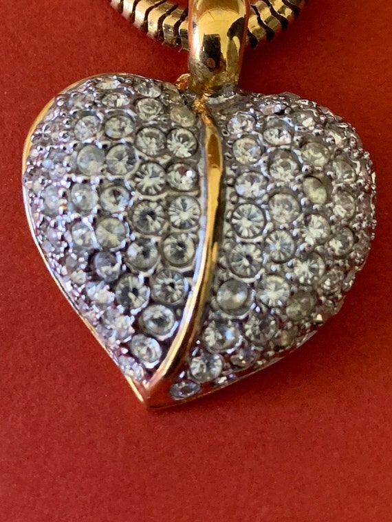 Collier Plaqué Or Vintage Avec Pendentif Serpent Et Cristaux - Modèle 2348, Occasion Parfait état