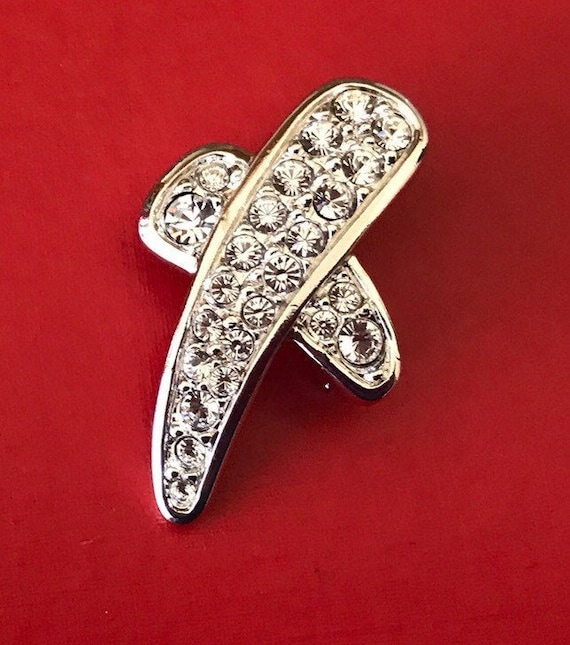 Swarovski Swan Signed Abstract Scatter Pin - image 1