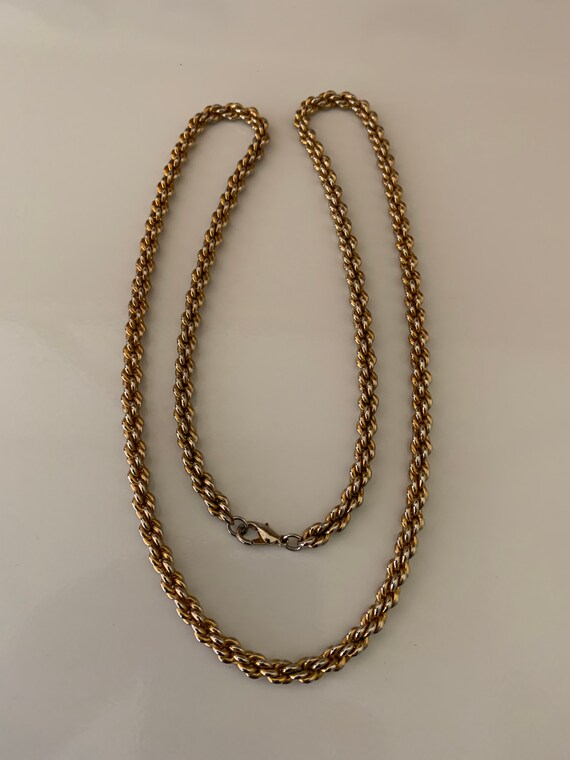 Chunky 31 inch 6mm Vintage Rope Chain Necklace - image 5