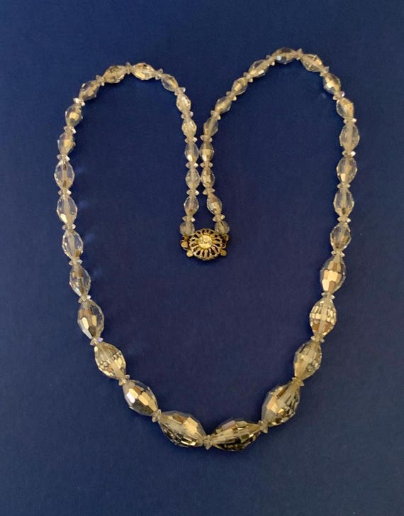 Simple Basic Faceted Clear Mirrored Oval Graduate… - image 2