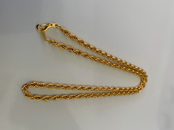 Bright Gold Plated 18 Inch 4mm Gold Plated Rope Chain With Security Clasp -   Canada