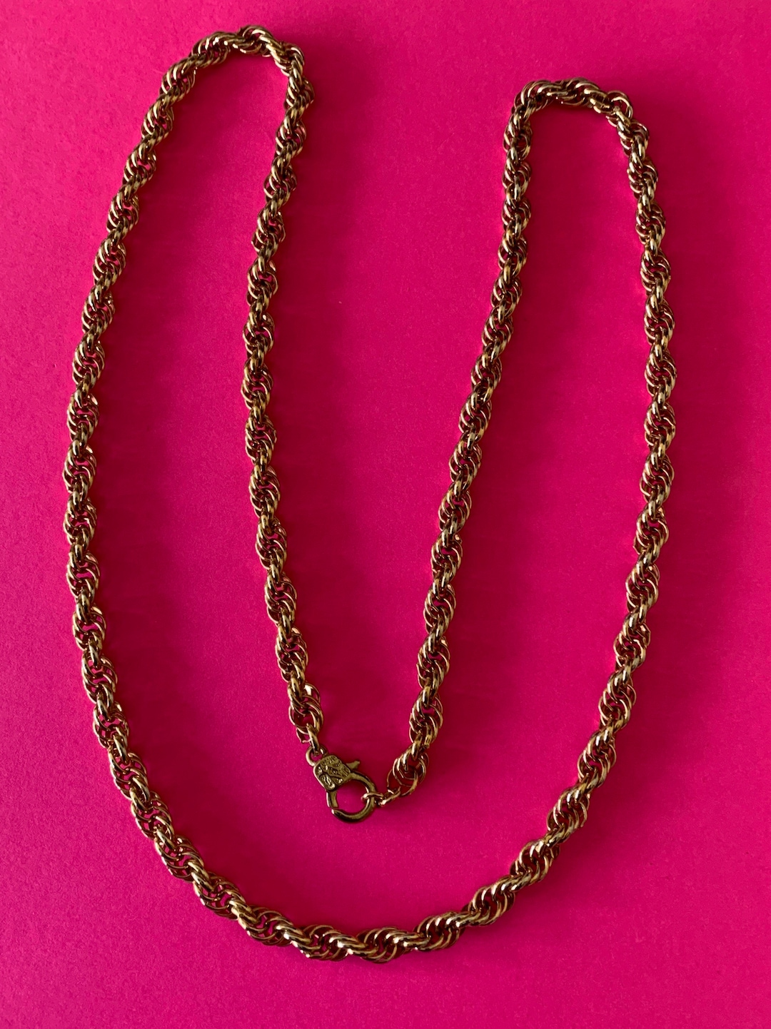 Vintage 31 Inch 6mm Rope Chain Necklace - Etsy