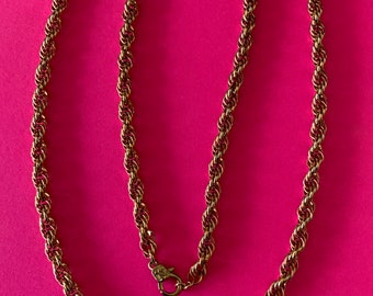 Vintage 31 inch 6mm Rope Chain Necklace